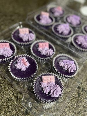 Mini Ube Cheesecakes