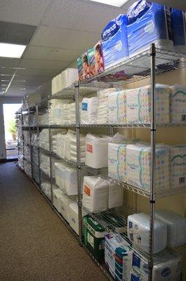 We offer quality made cloth diapers for toddlers, youth and adults. Also have a large selection of disposable diapers.