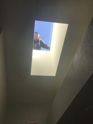 WIP skylight installation