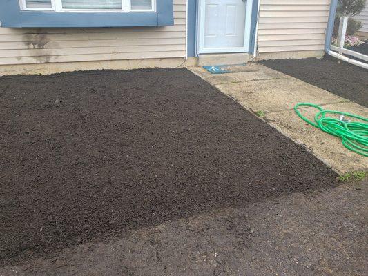 Mulch installation - talk about low maintenance!