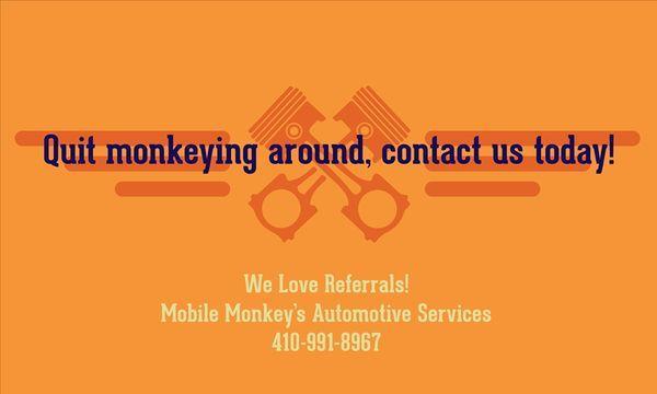 Mobile Monkey's Automotive Services