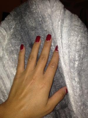 Nail polish red