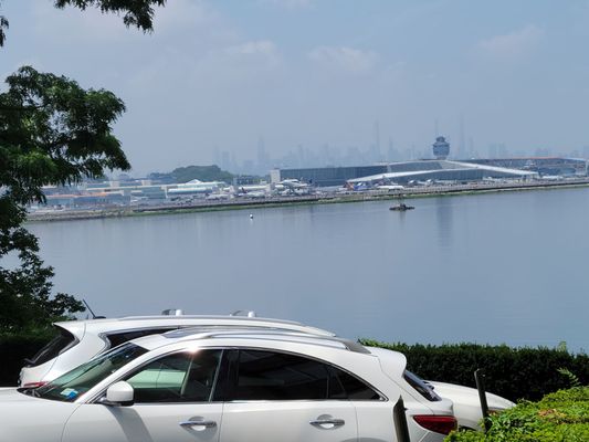 Veiw of airport from parking lot