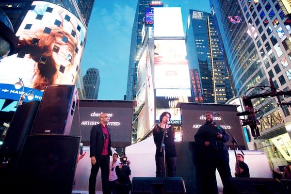 event production, large-scale event, art takes times square, nyc