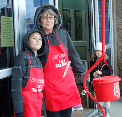 Ringing bells for the Salvation Army