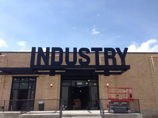 Sign we produced and installed for INDUSTRY in Rino