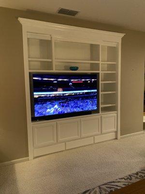 Modified built in entertainment unit!