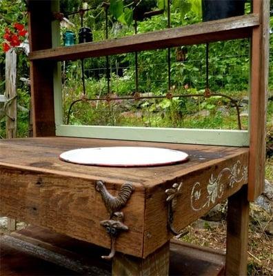 Custom Barnwood Sink Countertop @TheBackPorchArcata