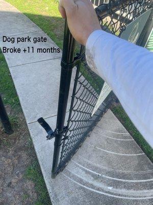 Dog gate broken entire lease.