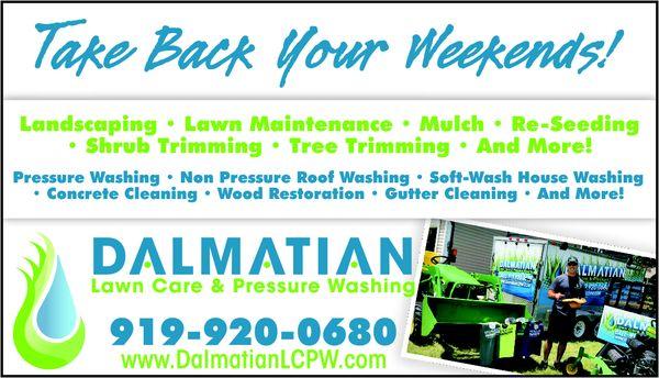 Dalmatian Lawn Care & Pressure Washing