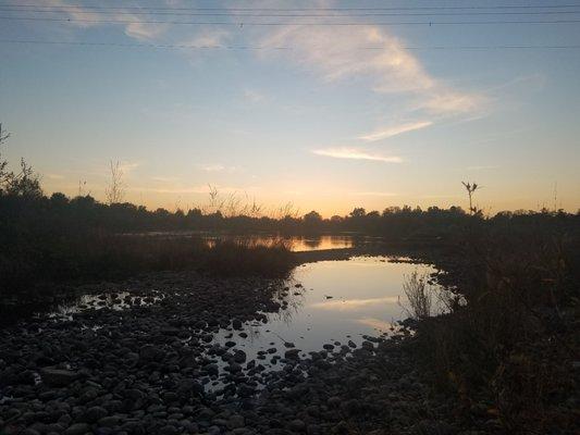 Sunset in the pond