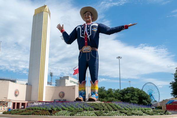 Our team had the honor of landscaping Big Tex for the Texas State Fair.