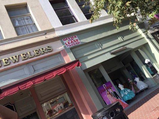 They have a "Paris Bridal" sign outside but their invoice says "Abril's Bridal"