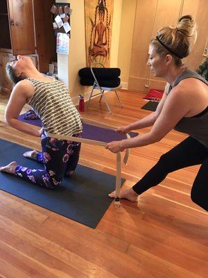 Assisted Backbends. Learning to help those with limitations.