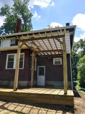 Wood deck and Pergola