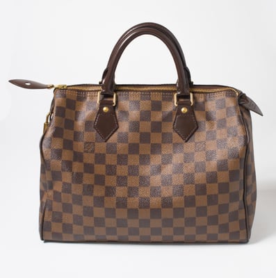 A few of our favorite past items... A Louis Vuitton Damier Speedy.