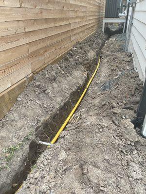 Trenching for plumbing/electrical