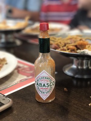 They don't have Sriracha, but they do have Tabasco!