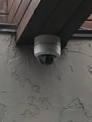 Dome camera facing front door