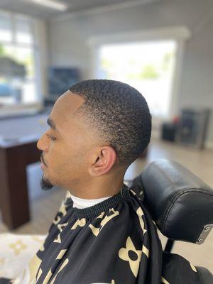 High bald taper with waves !