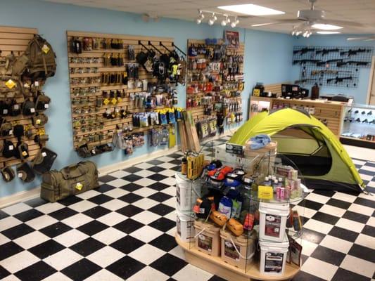 Camping Department of new shop in Racine Commons - soon to expand!