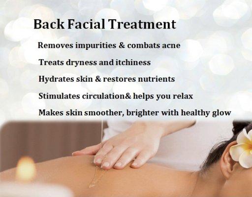 Back Facial Treatments $50