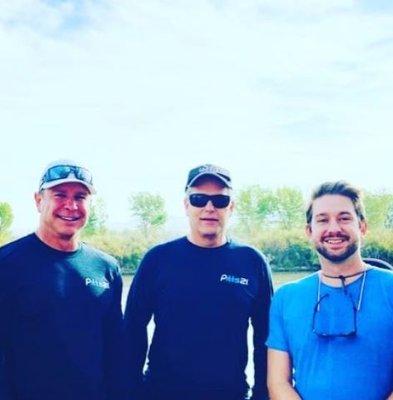 Dr. Simister, Dr. Griffiths and Dr. Whiting in Moab, Utah.