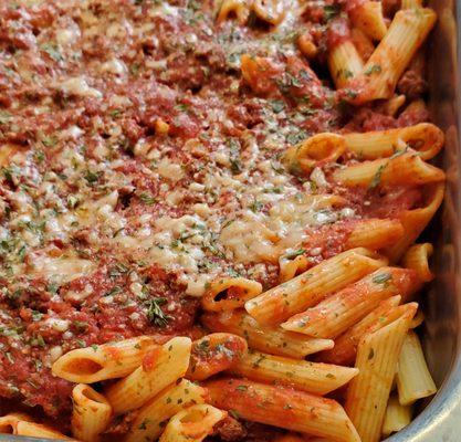 Mostaccioli with House Made Meat Sauce