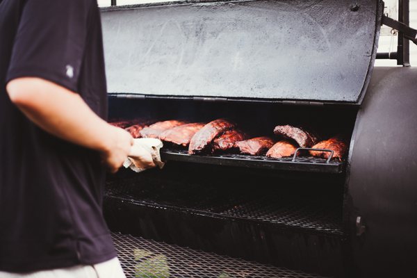 Babyback ribs fresh off the smoker