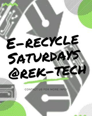 Don't forget to recycle your old electronics. We take old, unused and broken electronics at no cost to you. Contact us for more info!