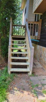 Stair and small deck rebuild after photo.