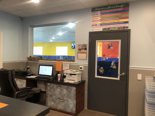 Front desk area