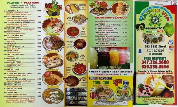 Menu - Side 1