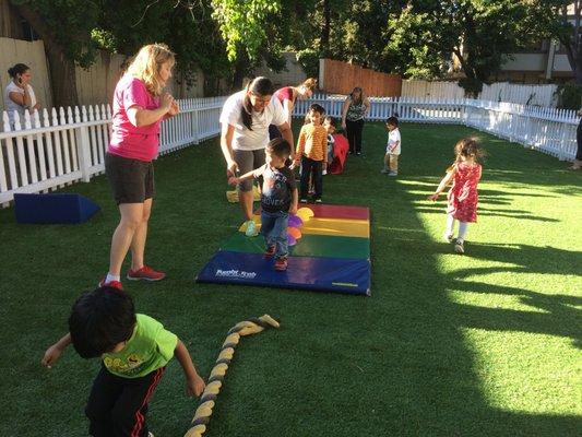 Gymnastics @ our 80 feet soccer field