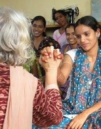 co-founder Cynthia Winton-Henry teaching InterPlay in India