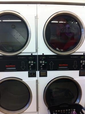 Large dryers, 25 cents per 6 minutes