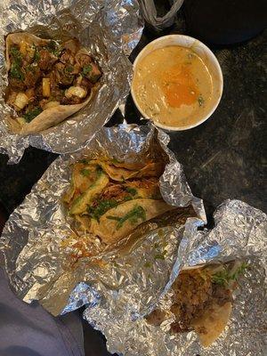 Caribbean chicken, 10. Chicken Tinga, 3. Kogi, Chips & Queso