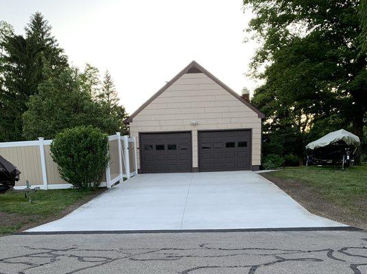 Concrete driveway