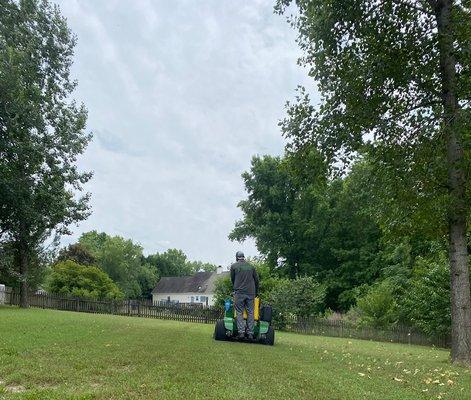 Mowing Bermudagrass in June