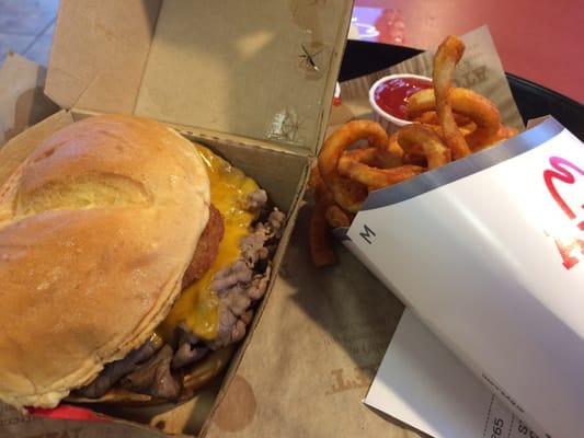 A1 steak sandwich and fries