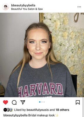 Makeup Model of her work during school