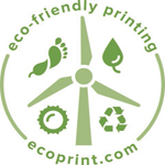 We have a collection of small eco-bugs we put on our materials to let your consumers know that it was printed sustainably.