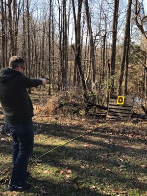 Andrew demonstrating for the concealed carry class