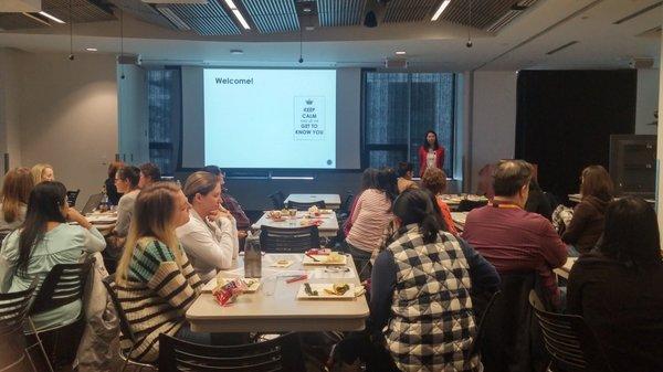 Women's workshop at a tech company in Seattle on finding freedom and confidence at work.