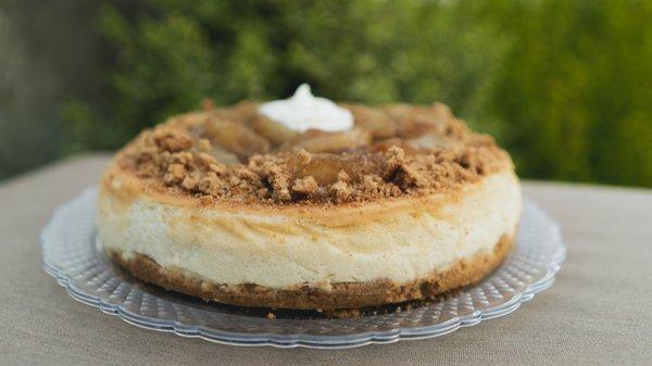 Fried Apple Crumb NY Style Cheesecake