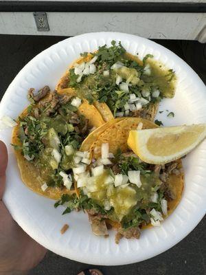 3 asada tacos