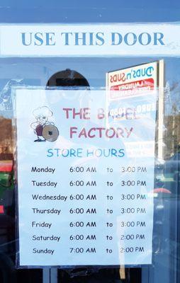 If you're wondering when they are open then this picture will help. Until they change it. (Taken on 03/12/2021)