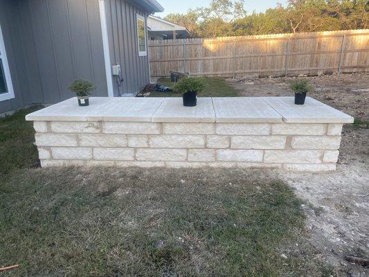 Limestone Enclosure With Slab Caps