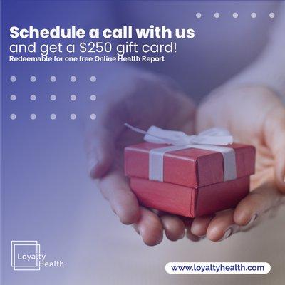 Get a $250 gift card when you schedule your consultation call!