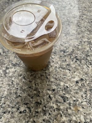 Vanilla Hazelnut Caramel Non-fat Iced Latte